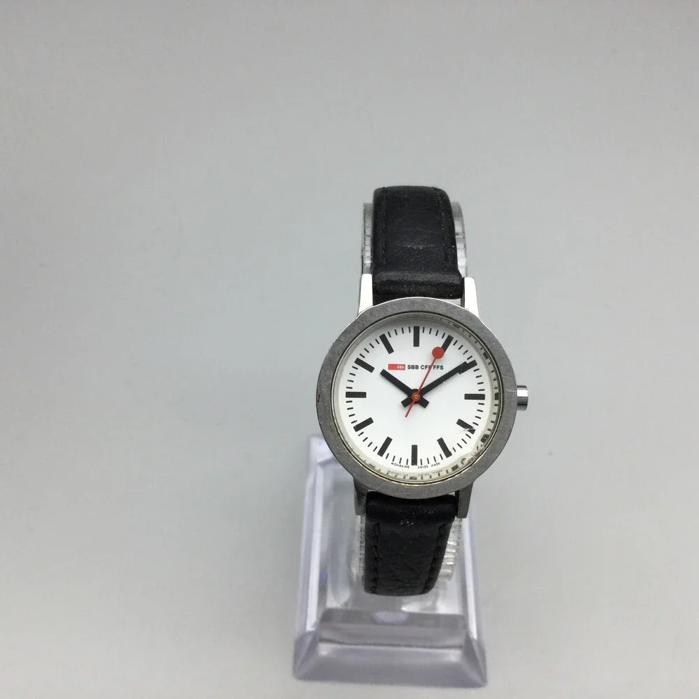 Mondaine Railways SBB CFF FFS Women Watch 26mm Stainless Leather New Battery